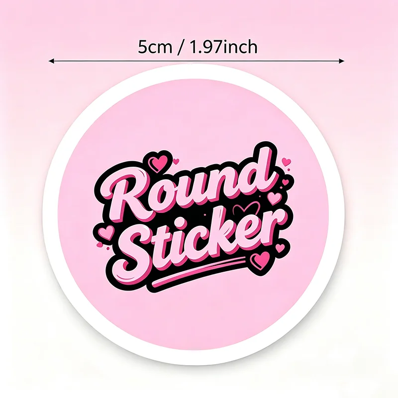Personalizable Waterproof Round Stickers with Logo for Any Occasion, Self-Adhesive Labels