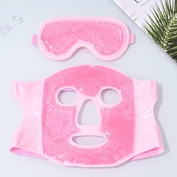 Revitalizing Hot & Cold Therapy Eye Mask for Puffiness & Dark Circles - Luxurious Face Spa Gift for Women (Pink set)