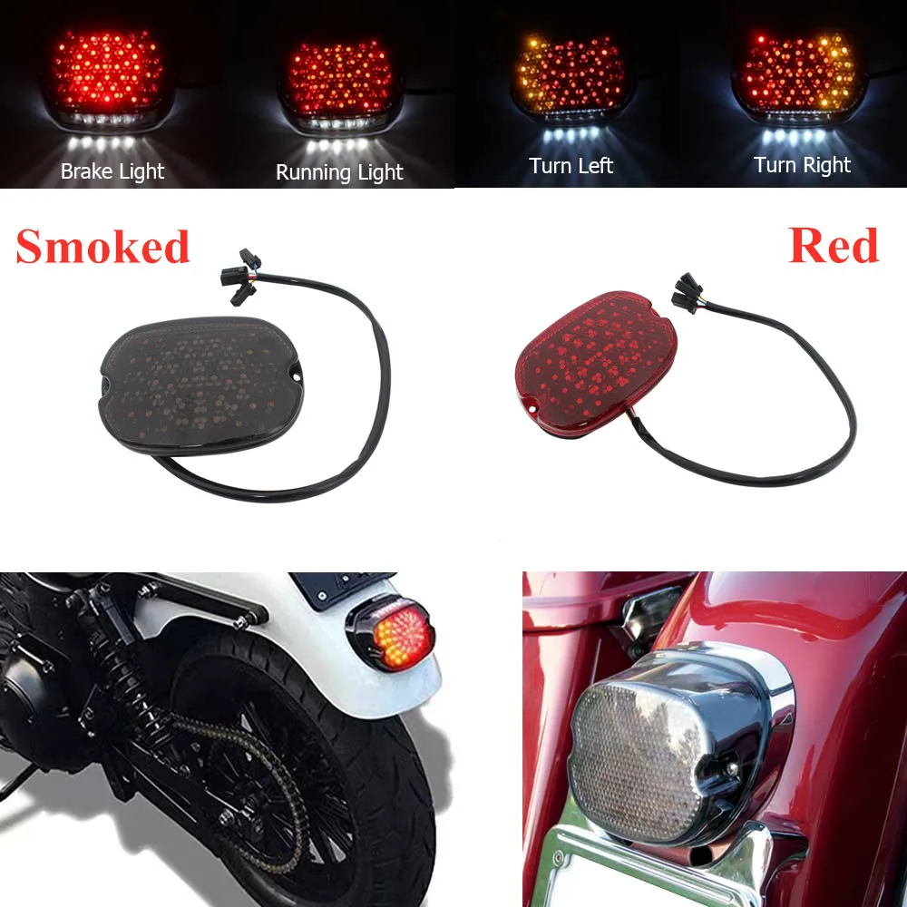 

Motorcycle LED Brake Tail Light Turn Signals Rear Lights For Harley Sportster XL Dyna Electra Glide Road King Softail Fat Boy