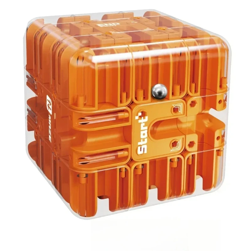 3D Maze Magic Cube Six-sided Transparent Puzzle Speed Cube Rolling Ball Cubes Maze Toys for Children Stress Reliever Fidget Toys