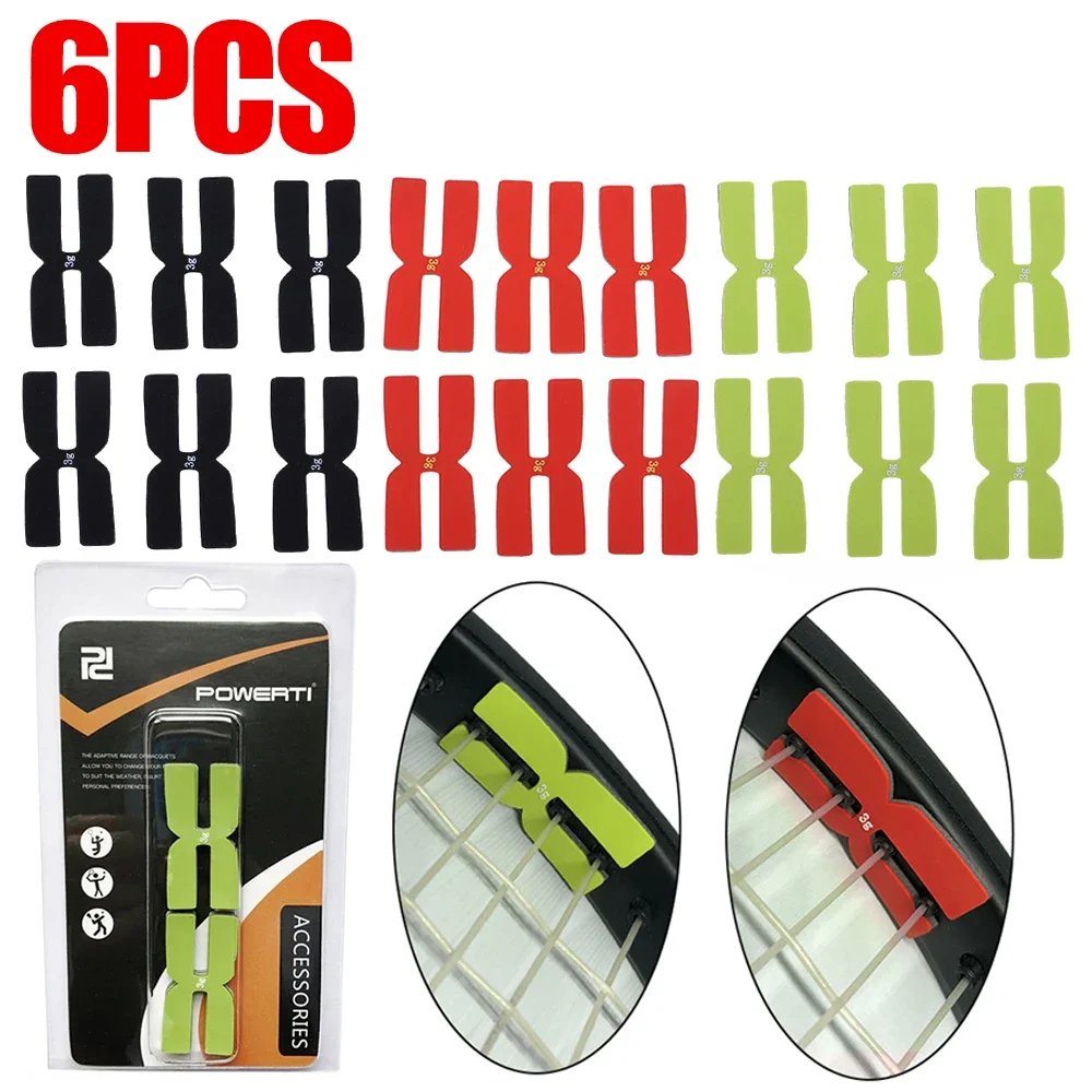 6pc 3g Tennis Racket Weight Balance Strips Tennis Badminton Racquet H-Shaped Sports Silicone Racquet Weight Balance Tapes for tennis accessories