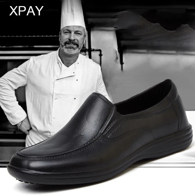 Scarpe da cuoco nere scarpe da cucina con suola antiscivolo da uomo scarpe  antinfortunistiche da cuoco stivali da lavoro resistenti all'olio e  impermeabili - AliExpress