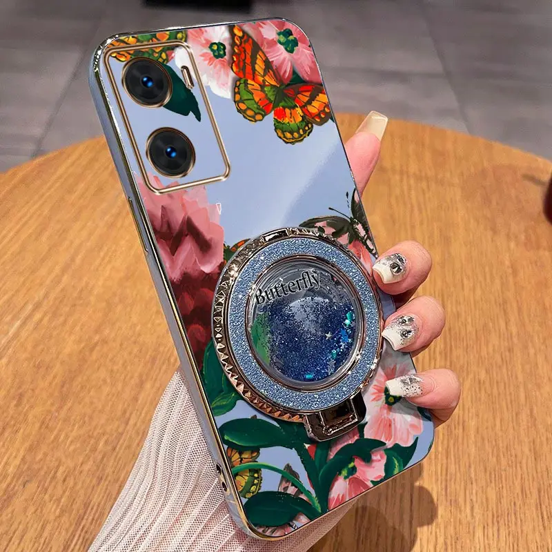 Colorful Butterflies Plating Phone Case