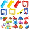 Big Size Building Blocks Door Roof House Accessories Traffic Car Truck Compatible Large BasePlate Brick Educational Toy Duploes 1