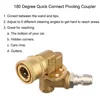 4500 PSI Pivoting Coupler With 1/4" Quick Connection Adjustable Nozzle High Pressure Washer Attachment Adaptor For Car Cleaning 5