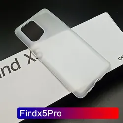Ultra-Thin Shockproof Matte Rubber Phone Case - Soft Back Cover for OPPO Find X5 Pro (Clear White)