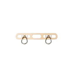 Enhanced Double - Buckle Metal Phone Lanyard Tab with Ring - Nylon / Spandex (Champagne)