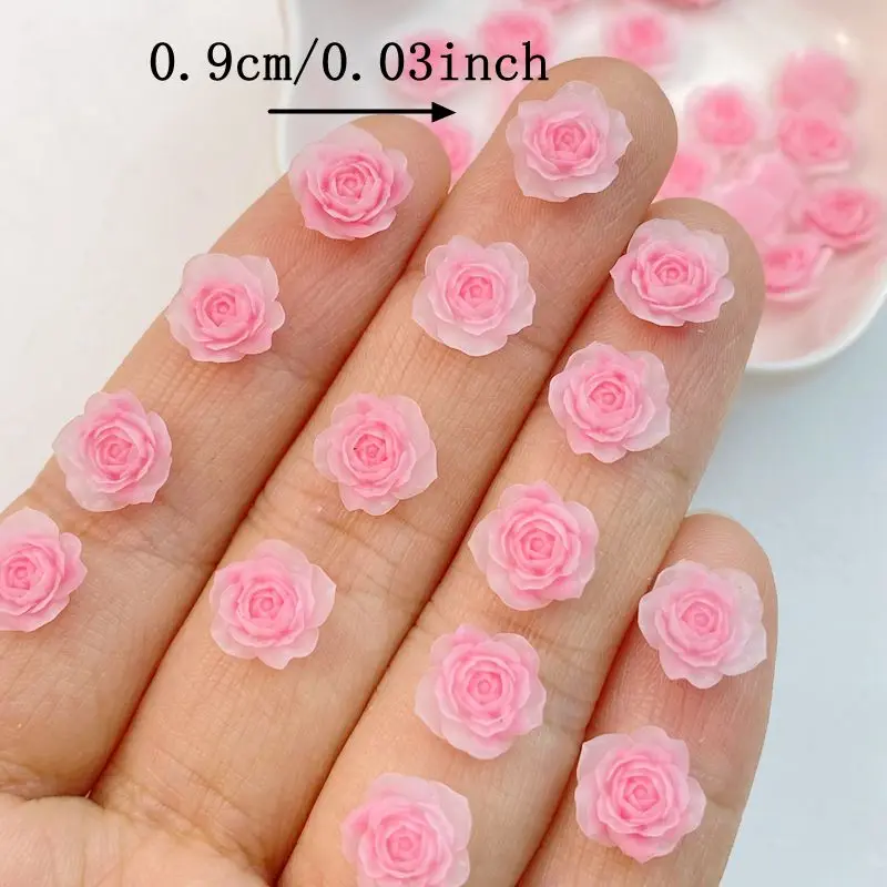 Mixed Pink Flower Nail Charms 6