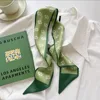 Narrow Multi-Function Thin Scarf Letters Print Decorative Handle Bag Ribbons Neckerchief 4