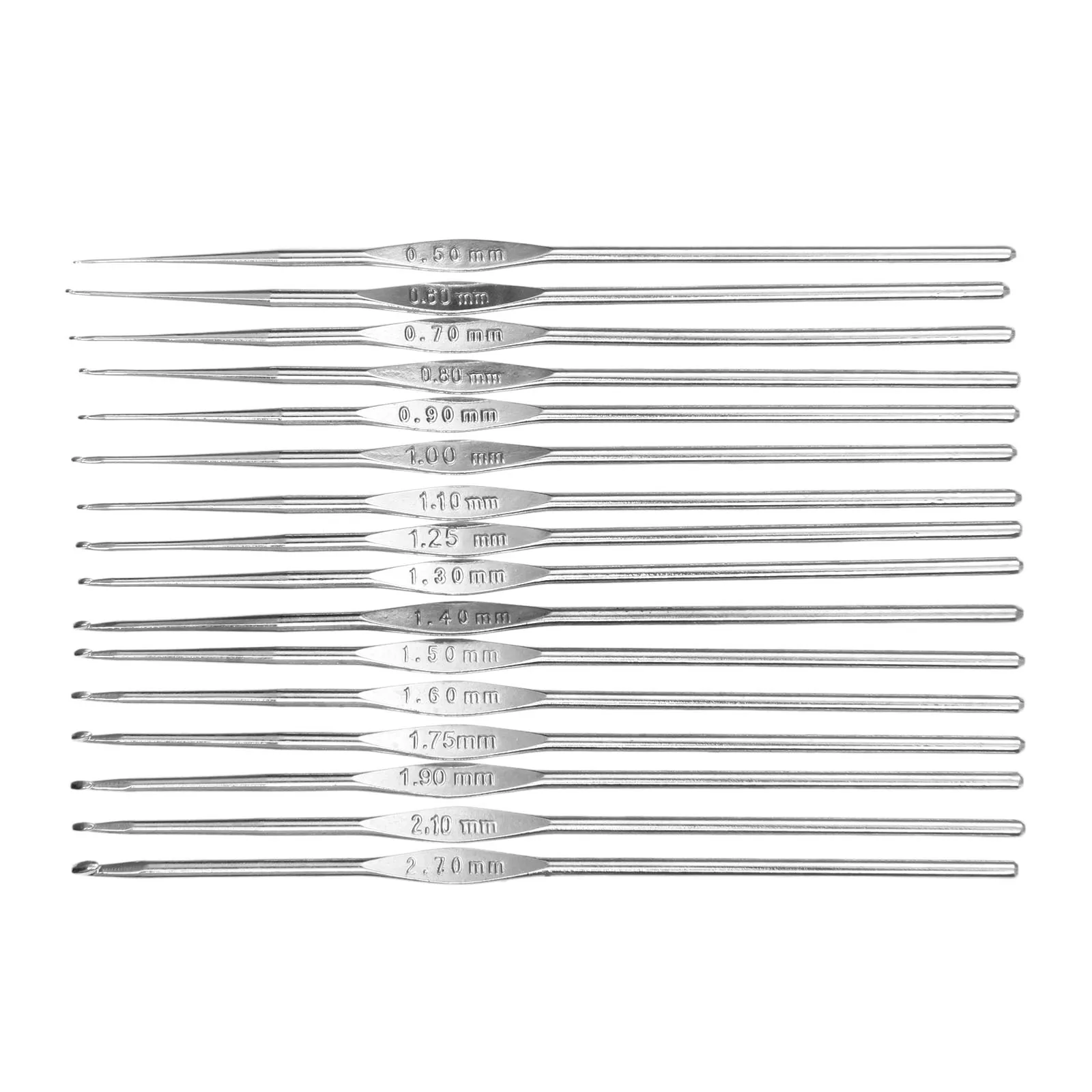 2pcsMetalHandleCrochetHookKnittingNeedleSize0527mmlength