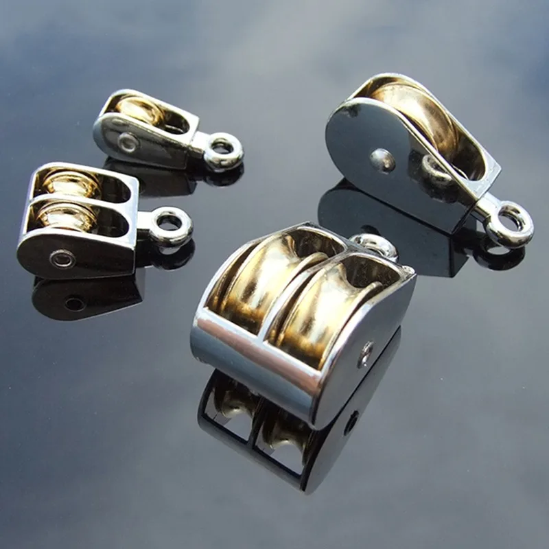 36/75mm Metal Sheave Zinc Alloy Fixed Pulley Crown Block And Tackle Lifting Wheel Mini Single/Double Pulley For DIY