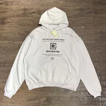 

Vetements White Hoodie Print Men Women 1:1high Quality VTM Couple Loose Hoodie