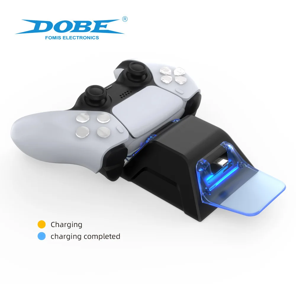 TP5-0528 For PS5 wireless handle dual seat base for PS5 Controller dual charging with display light Kit Charging Cable set