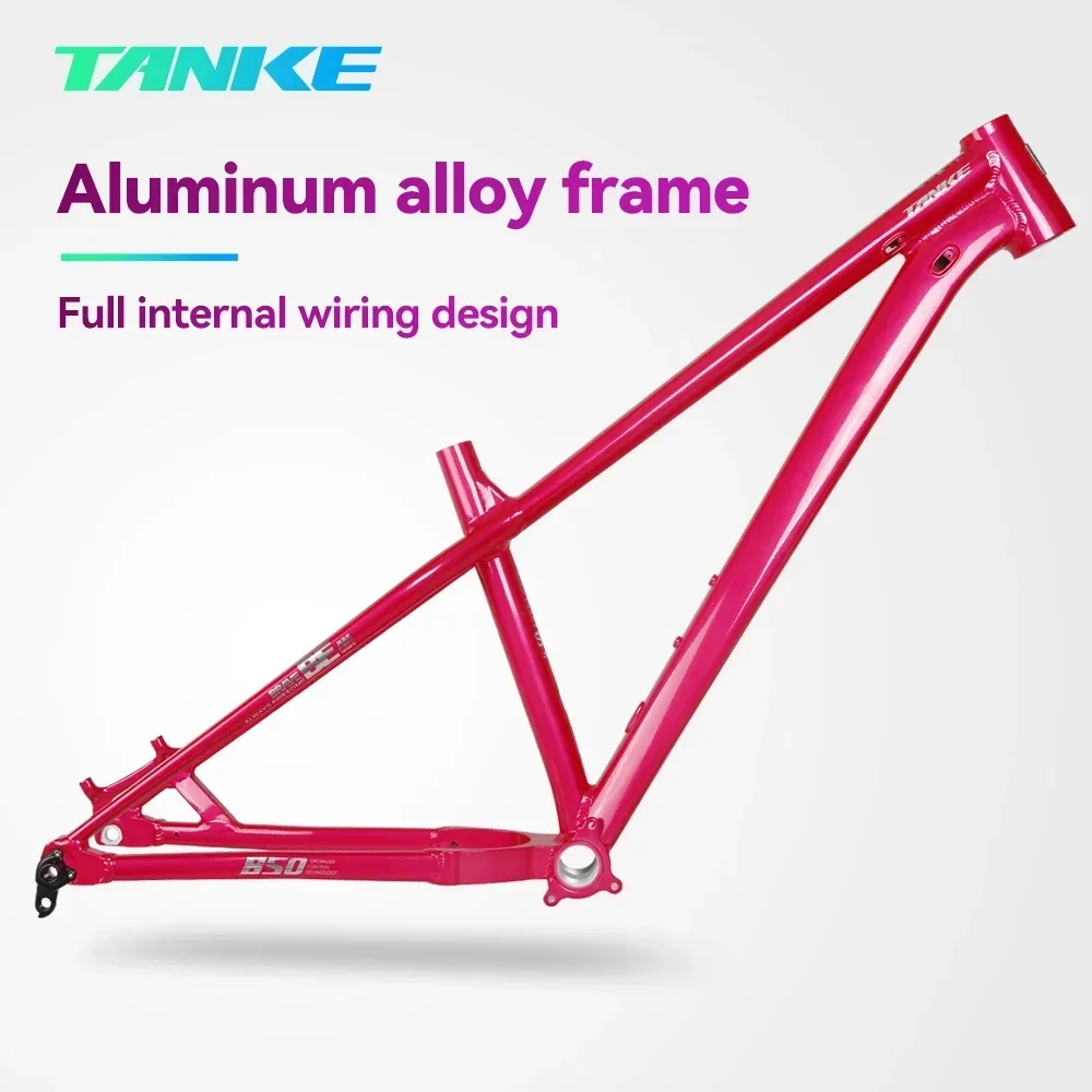 Bicycle frame TANKE Hard Tail MTB Frame AM Mountain Bike Frame 26er 27.5 Inch High-strength aluminum alloy Height 155-188cm Ultralight BOOST