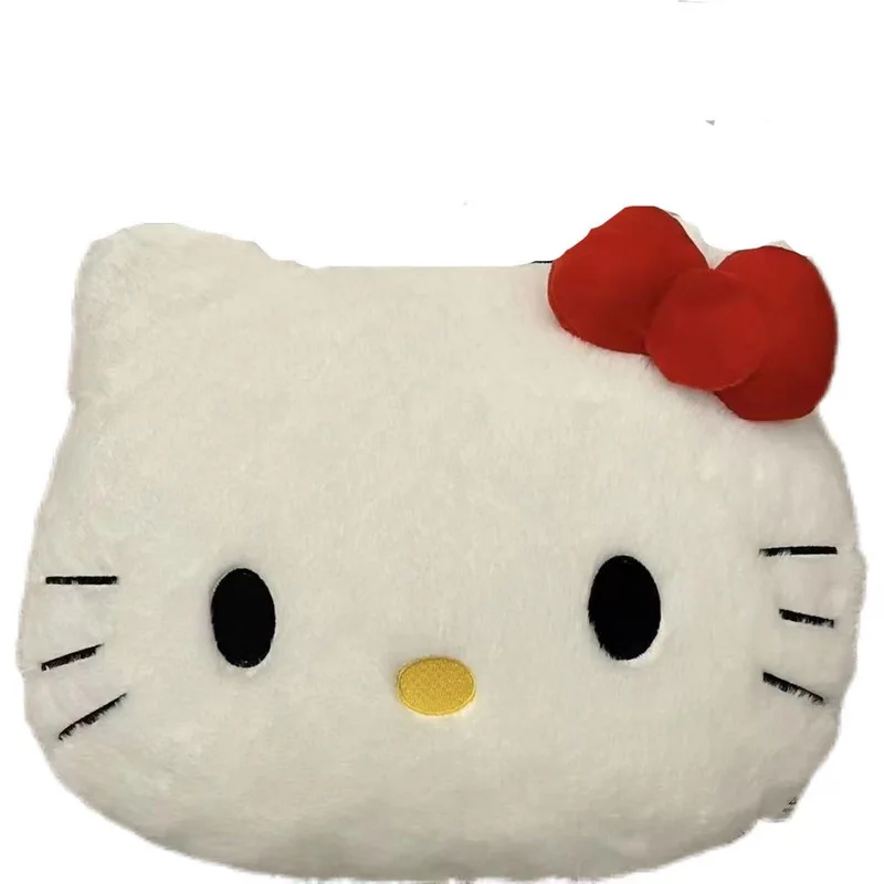 Miniso Anime KT Cat Cute Cartoon Head Plush Pillow Sofa Bedside Cushion Car Cushion Nap Pillow Best Birthday Gifts for Girl 5