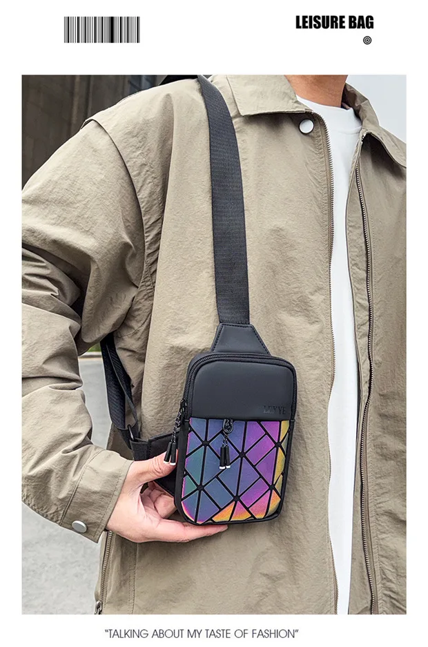 New Universal Crossbody Small Bag Casual Rhombus Grid Shoulder Fashion Mobile Phone Breast Bag Premium Crossbody Bag