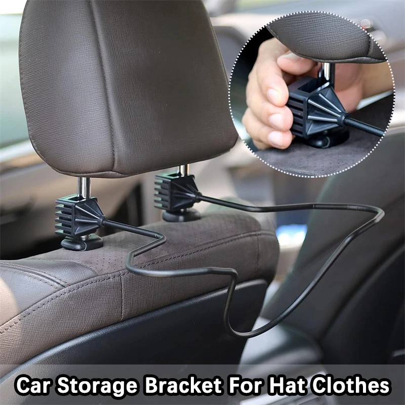 Universal Car Hanger For Hat Coat Clothes Back Seat Headrest Hangers Organizer Stainless Steel Rack For Truck SUV Auto Accessory