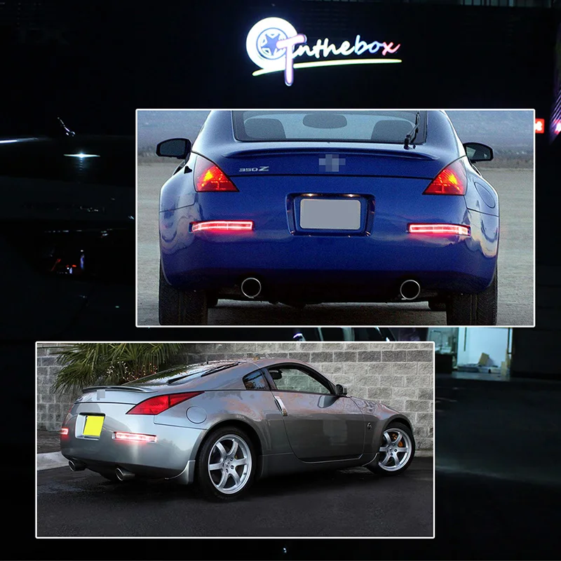 Auto Achterbumper Mistlamp Voor Nissan 350Z Z33 2003-2009 4-in-1 Mistachterlicht Backup Licht Rem Achterlicht Dynamische Richtingaanwijzer Wit Amber Rood Achterbumper Mistlamp(Clear Lens Auto Achterbumper Mistlamp Voor Nissan 350Z Z33 2003-2009 4-in-1 Mistachterlicht Backup Licht Rem Achterlicht Dynamische Richtingaanwijzer Wit Amber Rood Achterbumper Mistlamp(Clear Lens