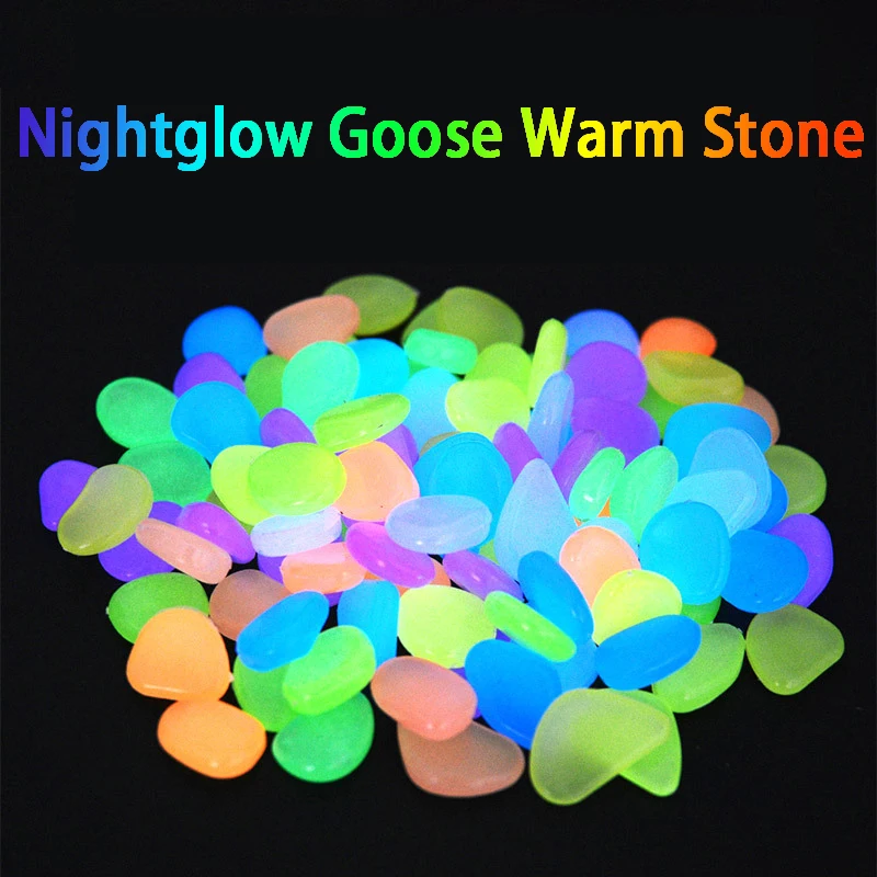 

50/100Pcs Glow in the Dark Garden Pebbles For Sidewalk Garden Terrace Lawn Garden Patio Fish Tank Aquarium Decoration Glow Stone