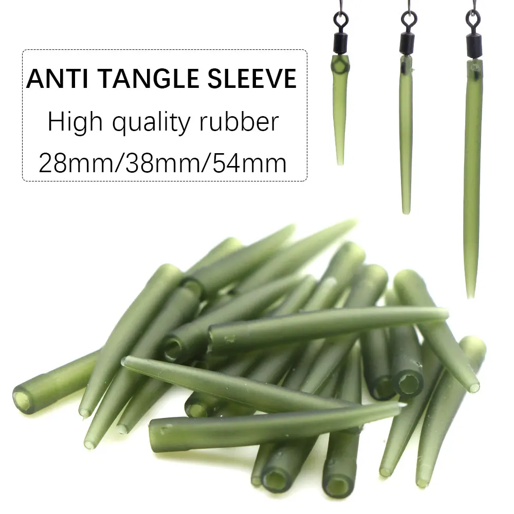 Manchons anti-emmêlement pour pêche carpe - Aligner hair rig hameçon connecteur snap swivels