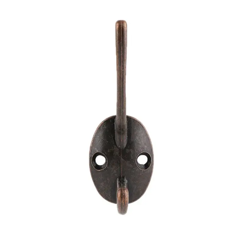 

10 шт. антикварные крючки для одежды, двойной крючок, европейская вешалка для шляп с винтами P15F
