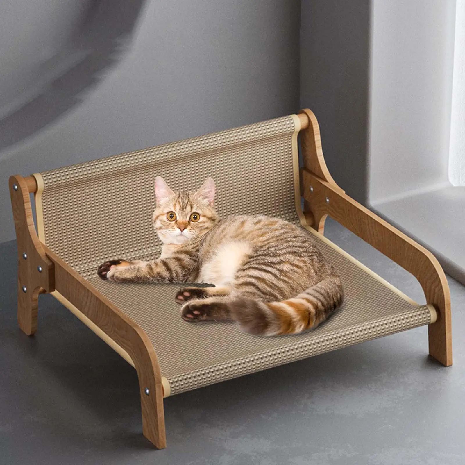 Cat Scratcher Cardboard Sofa Shape Indoor Cats Small Medium Large Elevated Cartoon Pet Furniture for Sleeping Resting Playing
