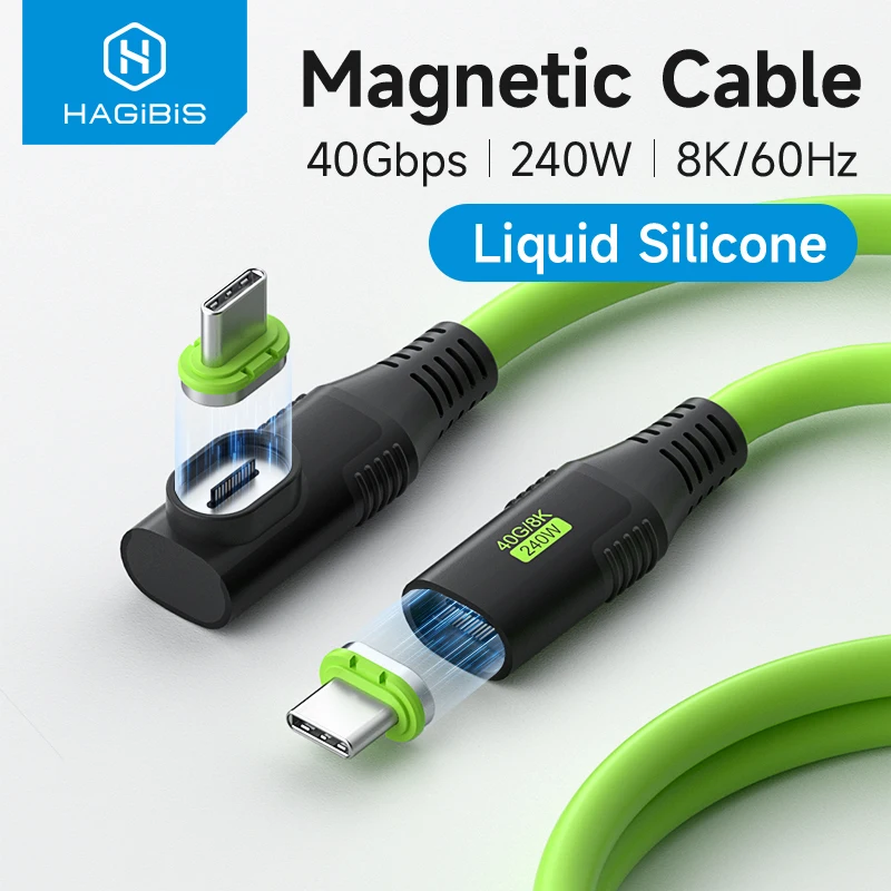 Hagibis USB C Magnetic Fast Charging Cable PD 240W 40Gbps