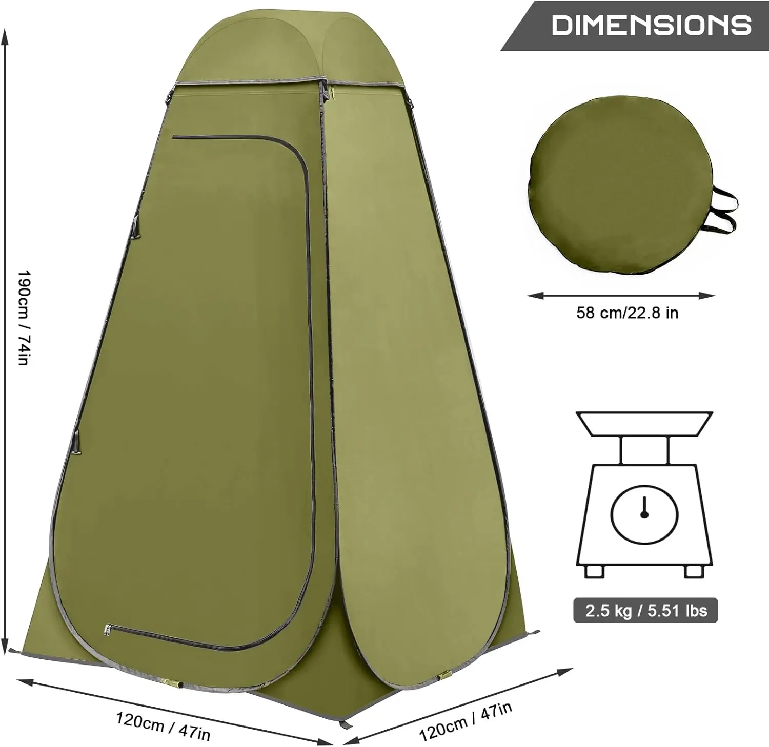 Pop Up Shower Tent 2