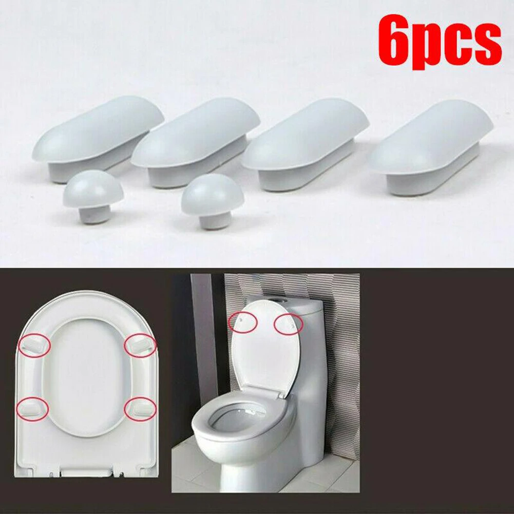 6pcs *Antislip* Gasket *Toilet *Seat Bumper Increase The Height Toilet