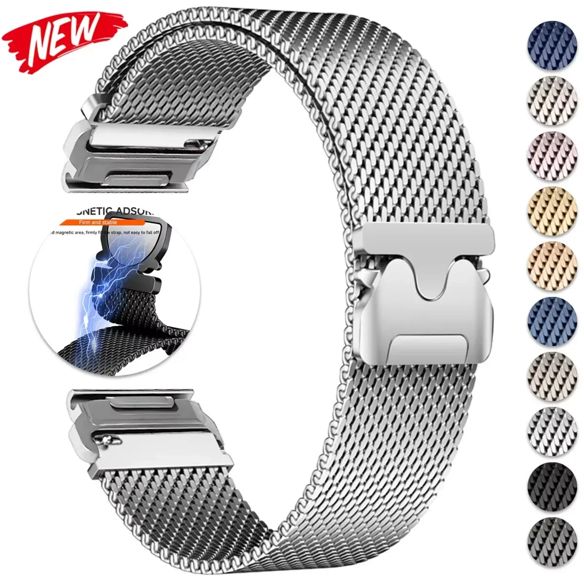 Elegant Magnetic Stainless Steel Quick Fit Bracelet Band
