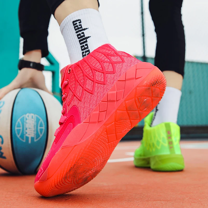 Three-ball generation Lamelo Ball basketball shoes Yin-yang high-top practical youth student basketball shoes men's sports shoes 5