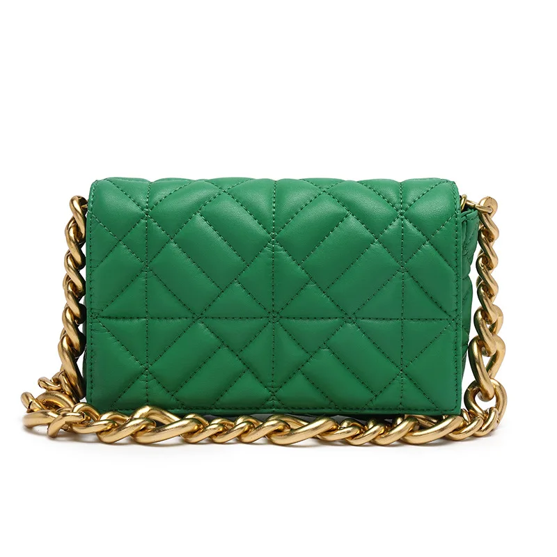Bolso Verde Zara Cadena Dorada Bolso De Hombro De Gran Capacidad A