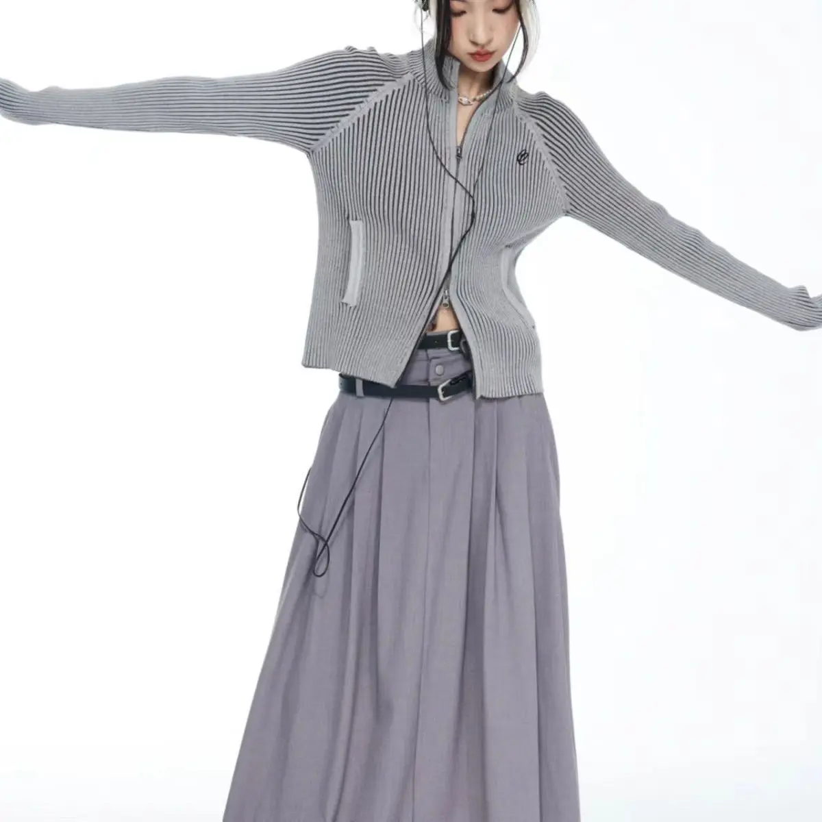 Tanie KOSAHIKI Vintage rozpinany sweter kobiety haft Y2k estetyczne Grunge swetry, sklep