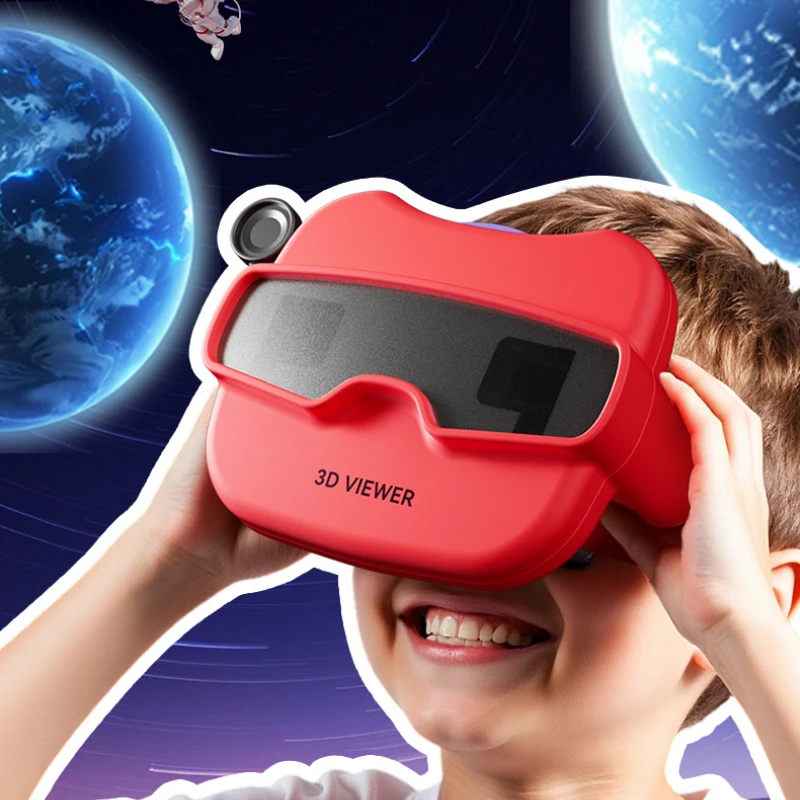 관찰 기계 3D 입체 이미지 슬라이드쇼 6스크롤 휴대용 교육용 장난감 유형 퍼즐 카메라 관찰 기계 장난감
