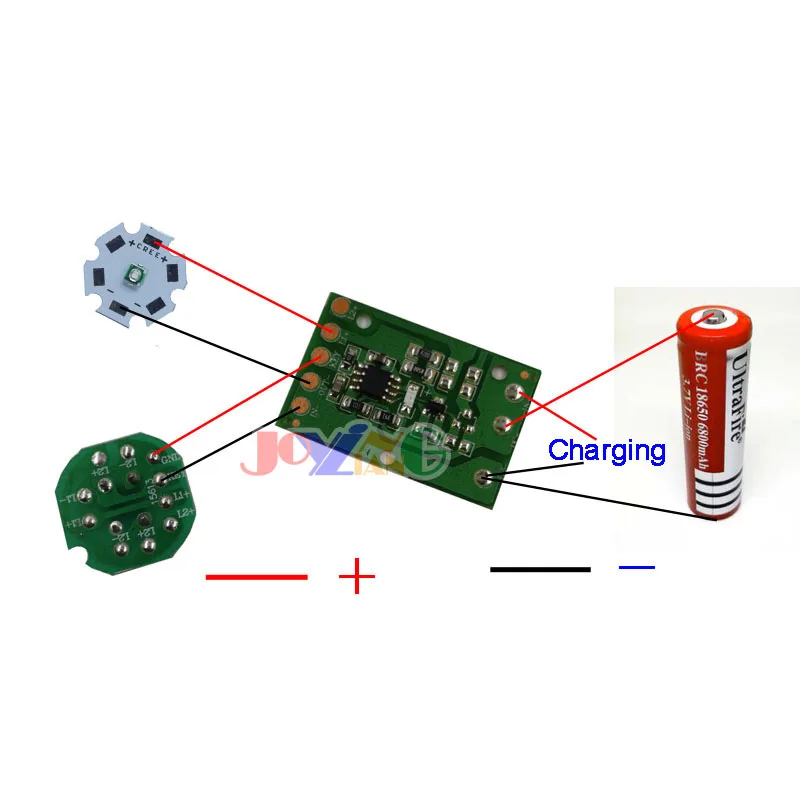 Flashlight Driver Board JYL-8813 T6 / U2 / L2 Glare Light Control 3 Function 5 Function Gear Electric