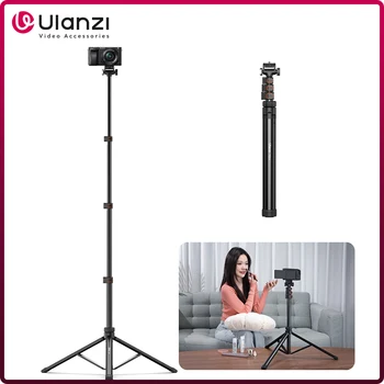 1.6m Extendable Tripod with 1/4'' Screw for DSLR Camera Smartphone Fill Light Microphone Projector Tripod Max Load 1.5KG