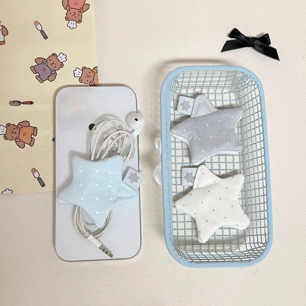 새로운 Y2k 데이터 케이블 정리함 스타 수제 이어폰 보관 가방 웨이브 포인트 다기능 이어폰 케이블 보관 도구