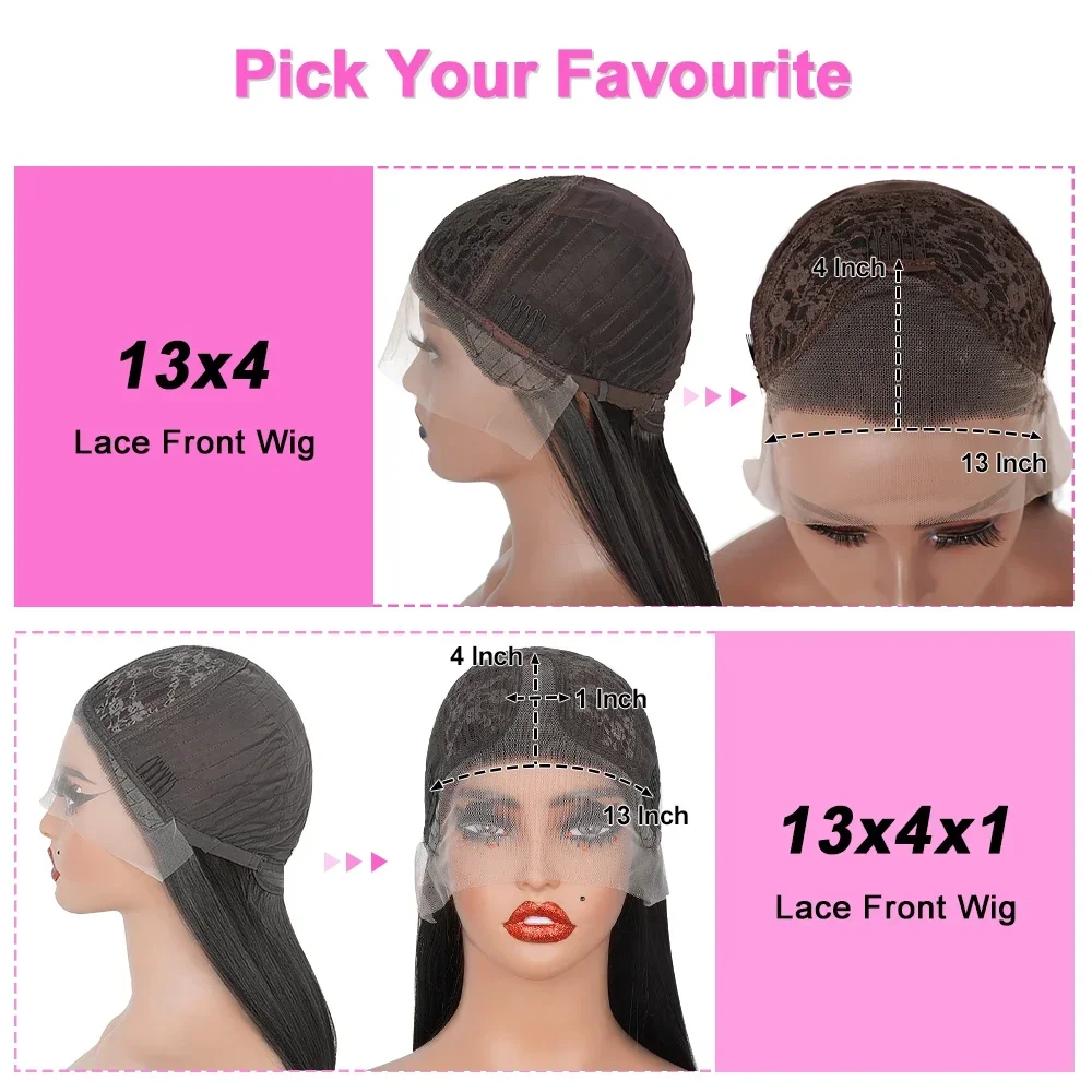 30 Inch Long Straight Synthetic Lace Front Wig Natural Black Wear And Go Glueless Wig 13X4 Synthetic Lace Front Wigs for Women 6