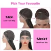 30 Inch Long Straight Synthetic Lace Front Wig Natural Black Wear And Go Glueless Wig 13X4 Synthetic Lace Front Wigs for Women 6