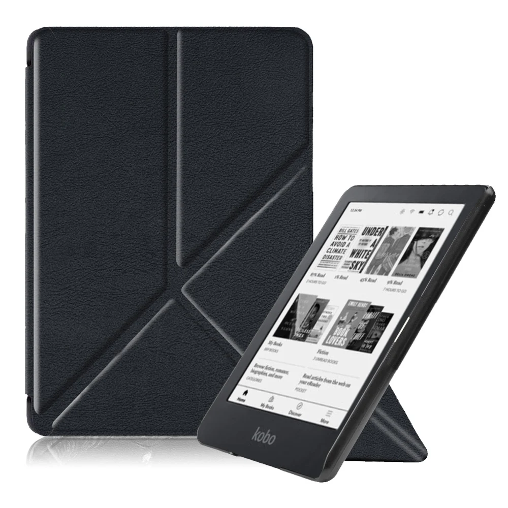 protetor de tela de vidro para kobo ereader capa protetora estilo livro kobo com modo de repouso automático stylus película de tela