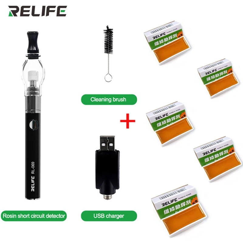RELIFE RL-069 Rosin Atomizer Rosin Short Circuit Detection Flux Pen PCB Short Circuit Detector For Phone Battery Repair Tool set