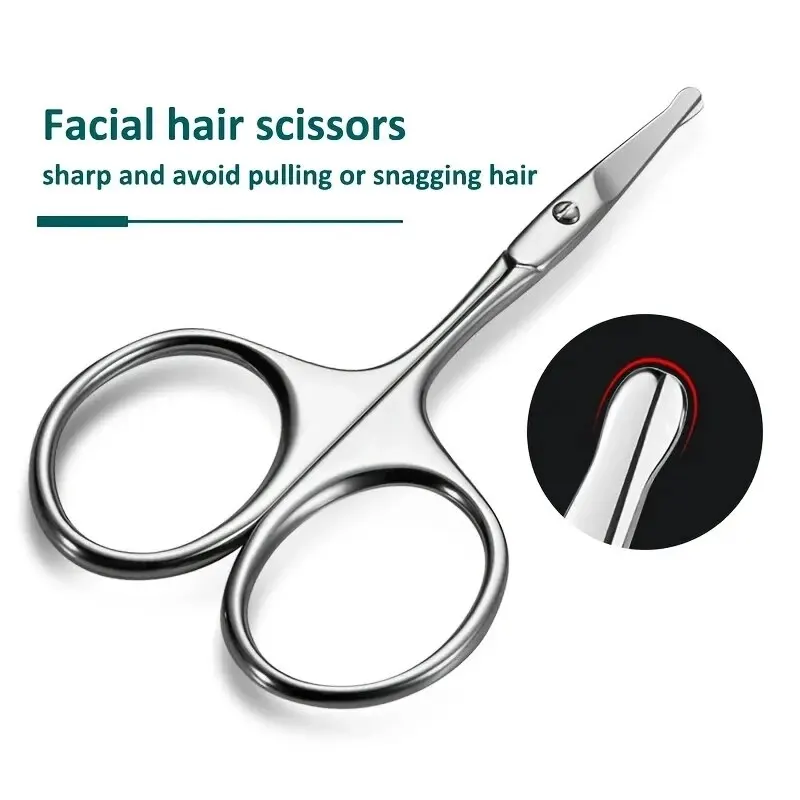 Eyebrow Scissors Curved Blade Eyebrow Scissors Professional Stainless Steel Precision Trimmer Eyebrow Eyelash Hair Remover Tool Nose Hair Scissor