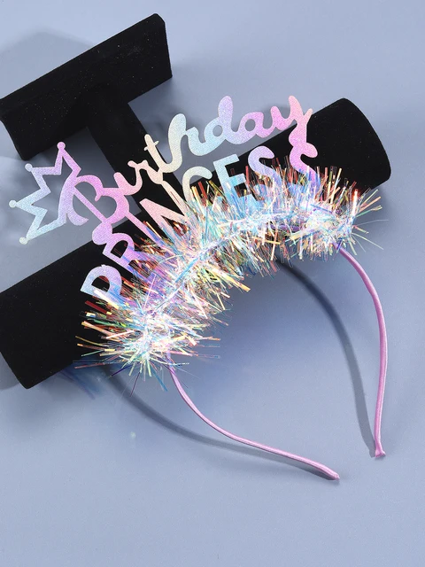 Set Couronne Et Ceinture D'anniversaire Pour Fillette De 3 Ans - Couronne Paillettes Rose Avec 'My 3rd Birthday'