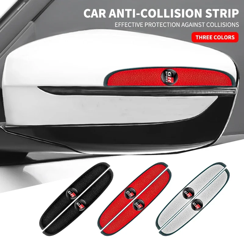 4Pcs Car Door Bumper Strip Side Edge Sticker Per Toyota Gr Gazoo Racing Supra Corolla Parts Sport 86 Yaris Grmn Accessori