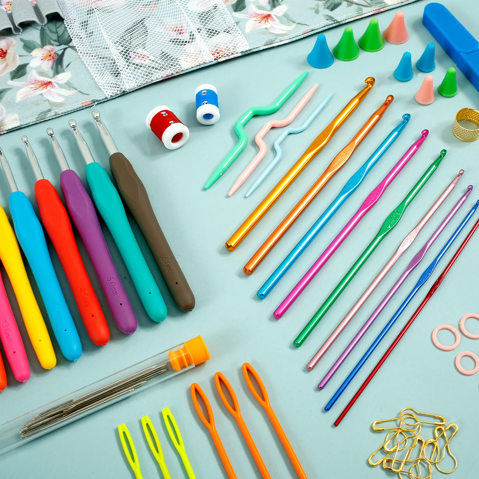 Hooks And Knit Accessories Bag Crochet Needles Tool Storage Case Bag Portable Crafts Pencil Brushes Stationery Storage Holder