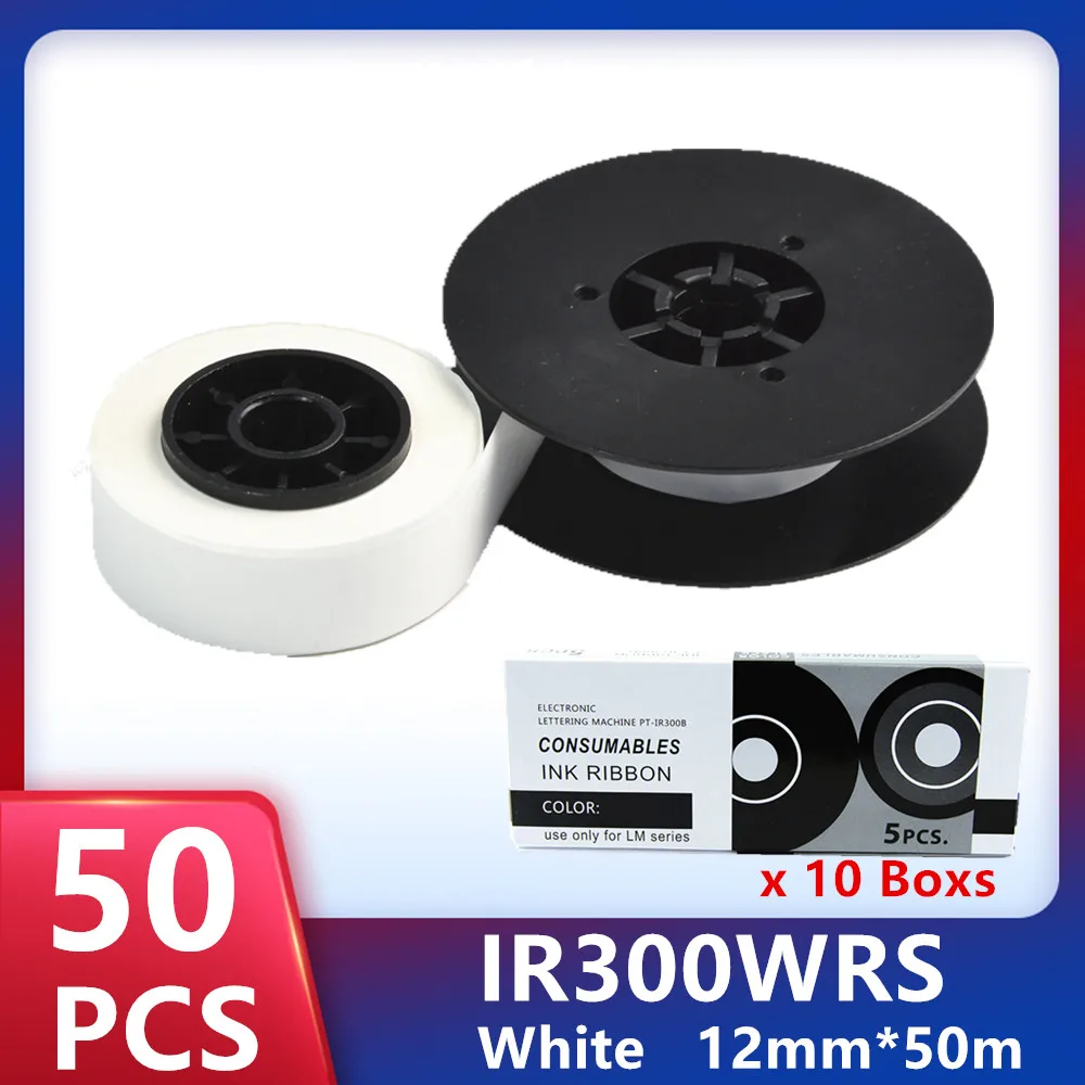

30/50 PCS Ink Ribbon IR300WRS IR300W White 12mm*50m For MAX LETATWIN LM-370A, LM-370E, LM-380A, LM-380E, LM-380EZ,LM-390A/PC