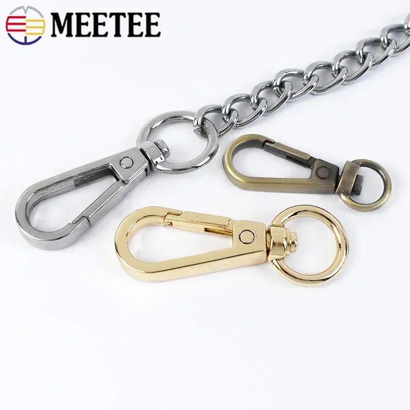 Metal Bags Buckle Swivel Lobster Clasp Trigger Clip Snap Hook KeyChain 10/30Pcs 8/10/13mm DIY Sewing Accessories