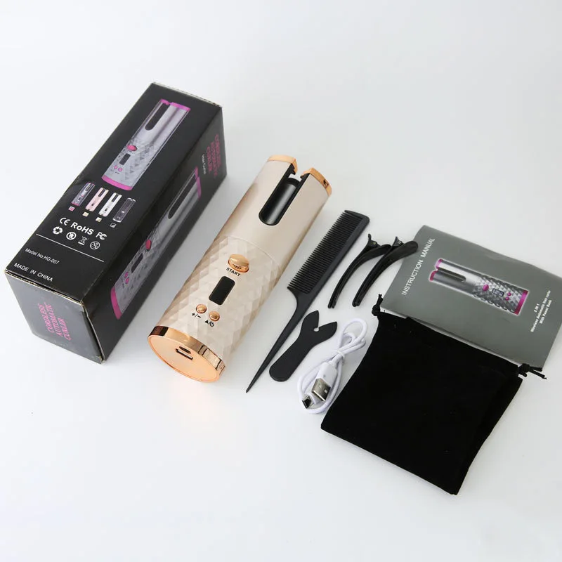 Hot Selling USB Automatic Hair Curler, Wireless Charging Lazy Hair Curler