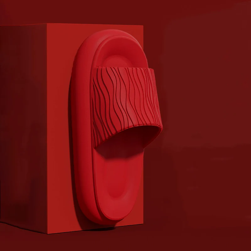 Soft Bottom Eva Cloud Slippers Women Red Thick Platform Pillow Slides Woman 2025 Summer Non Slip Beach Sandals Couple Flip Flops