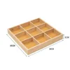 2-9 Grids Nut Plate Hot Pot Tray Boiled Dried Tea Fruit Plate Food Materials Plate Household Tray Bamboo And Wooden Plate 6